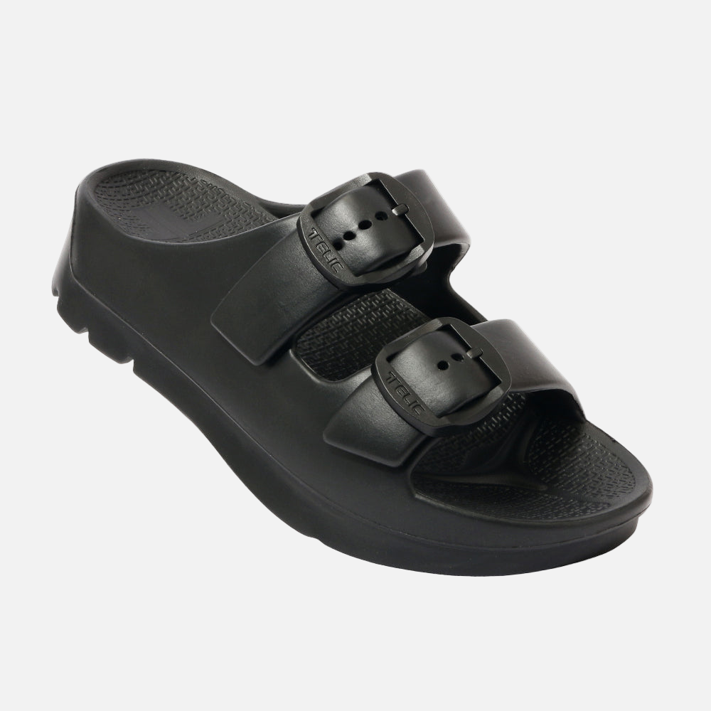 TELIC W-BUCKLE2-BK-M リカバリーサンダル（Black・サイズ：M(24-24.5cm)）[WBUCKLE2BKM] 返品種別A リカバリーサンダル｜W-BUCKLE2 - Black｜TELIC（テリック）公式