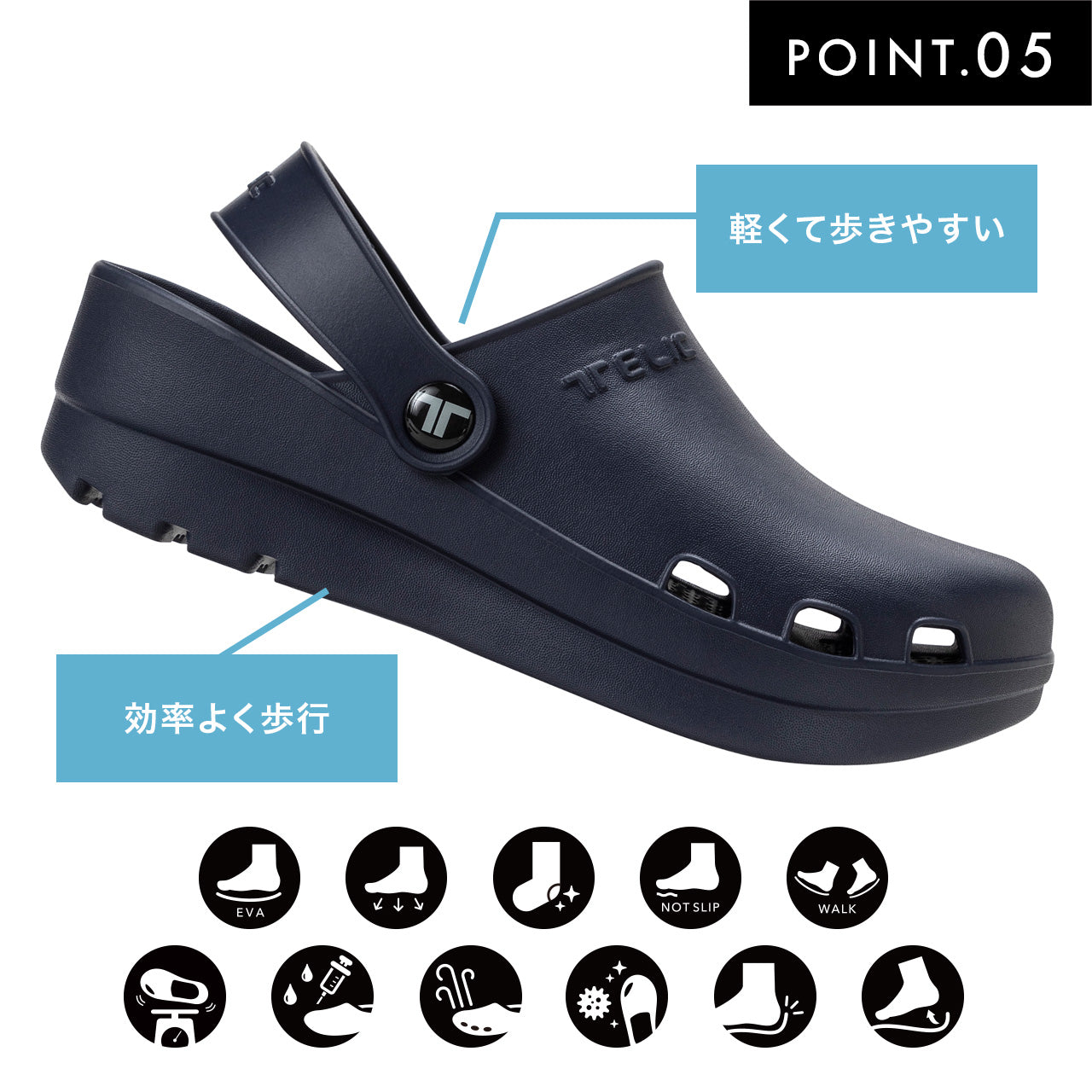 リカバリーサンダル｜Doctor's Sabot - Black｜TELIC（テリック